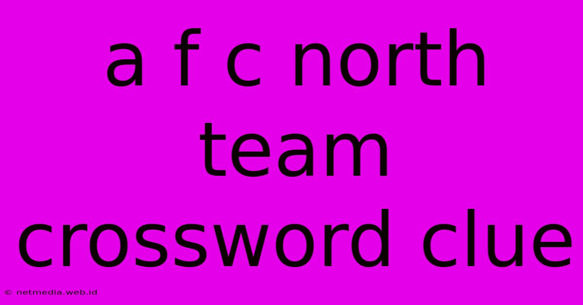 A F C North Team Crossword Clue