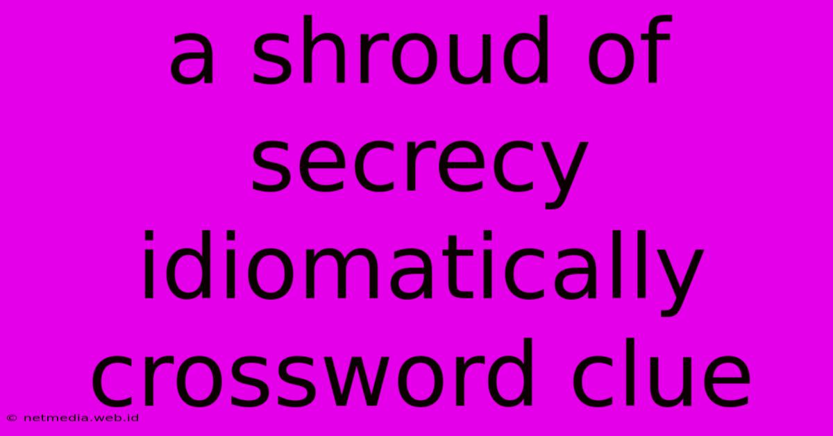 A Shroud Of Secrecy Idiomatically Crossword Clue