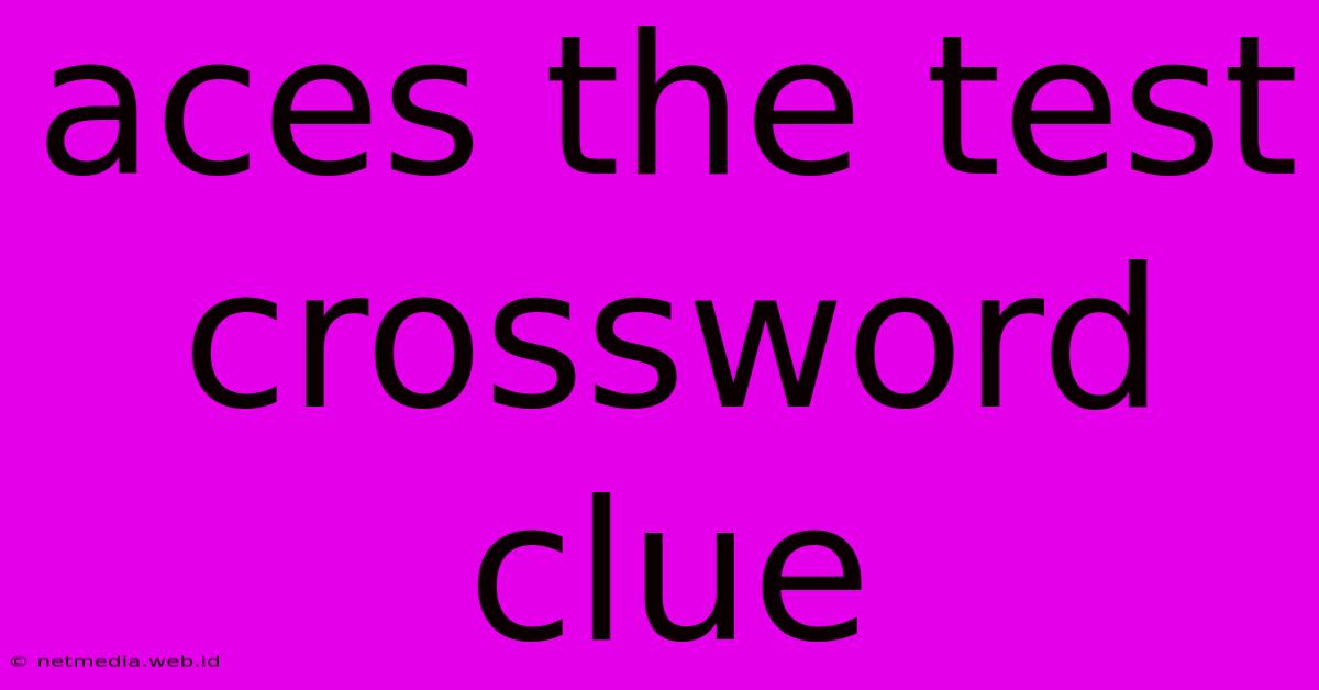 Aces The Test Crossword Clue