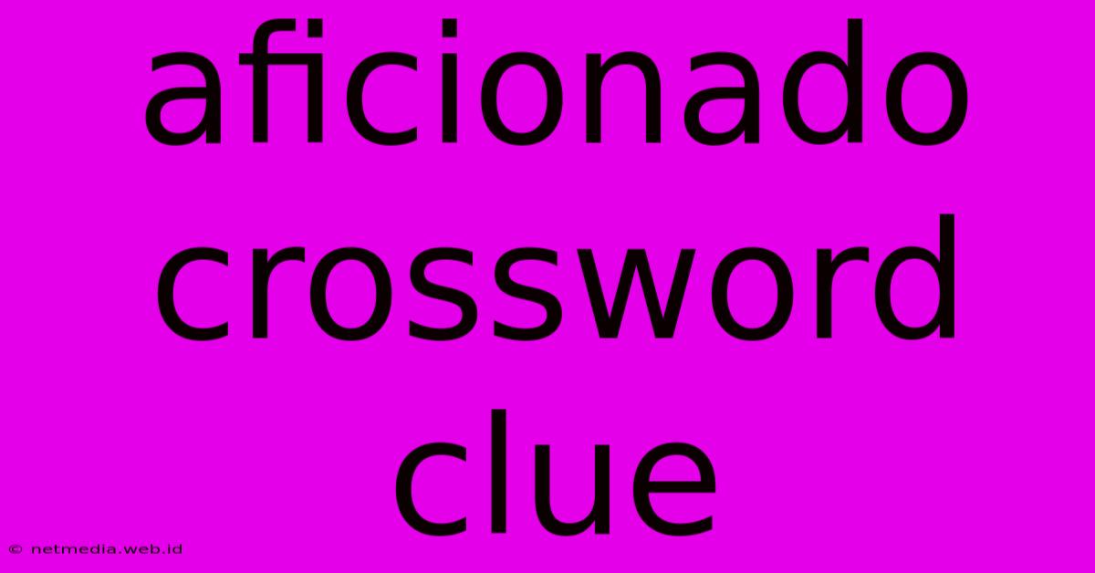 Aficionado Crossword Clue