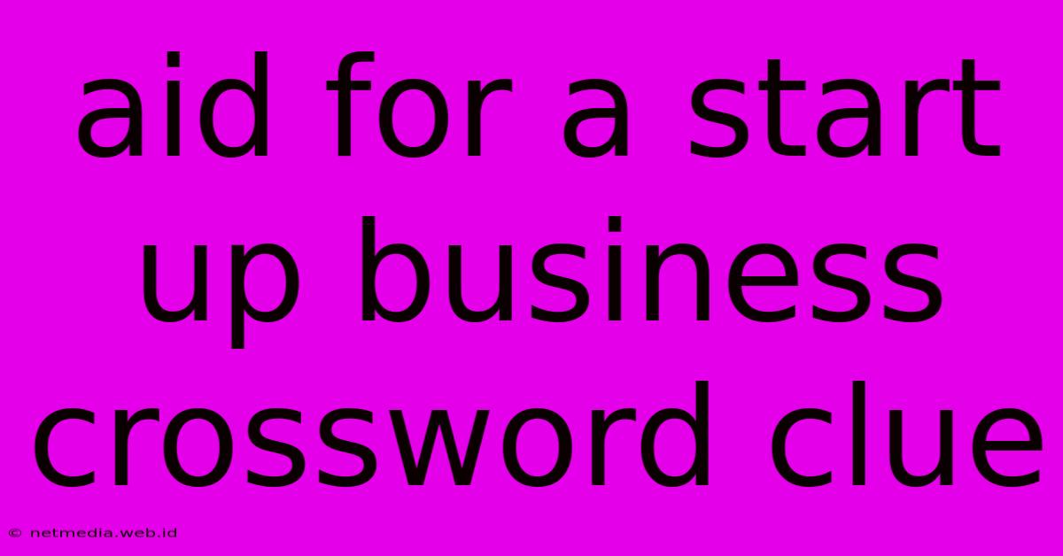 Aid For A Start Up Business Crossword Clue