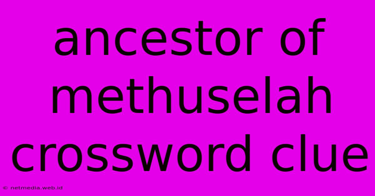 Ancestor Of Methuselah Crossword Clue