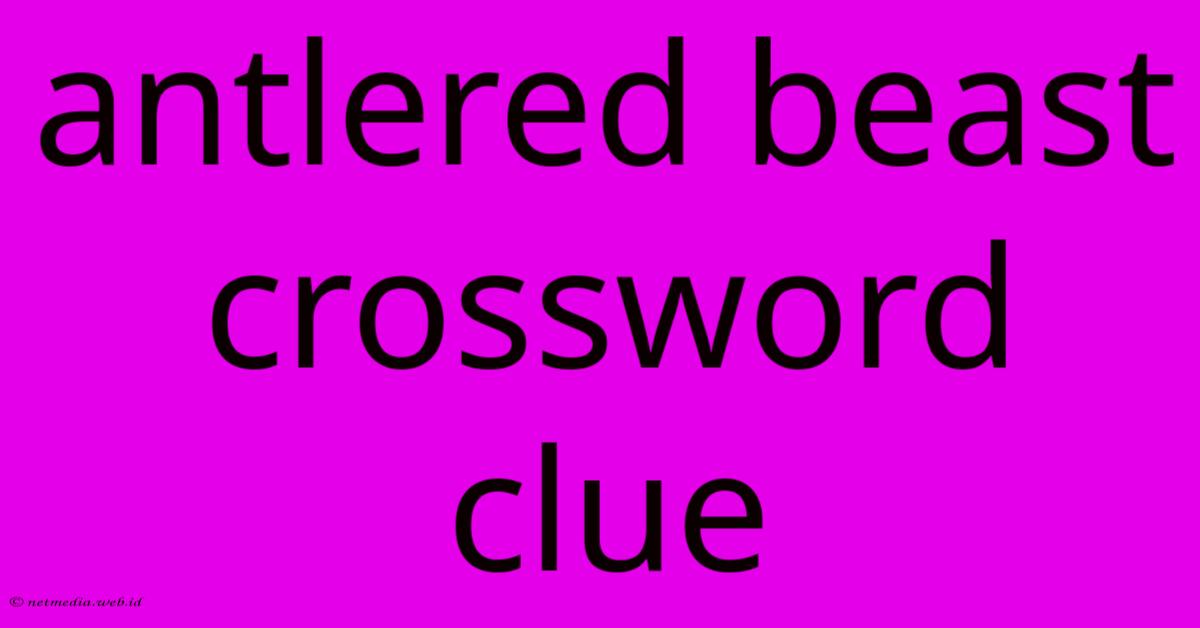 Antlered Beast Crossword Clue Antlered Beast Crossword Clue