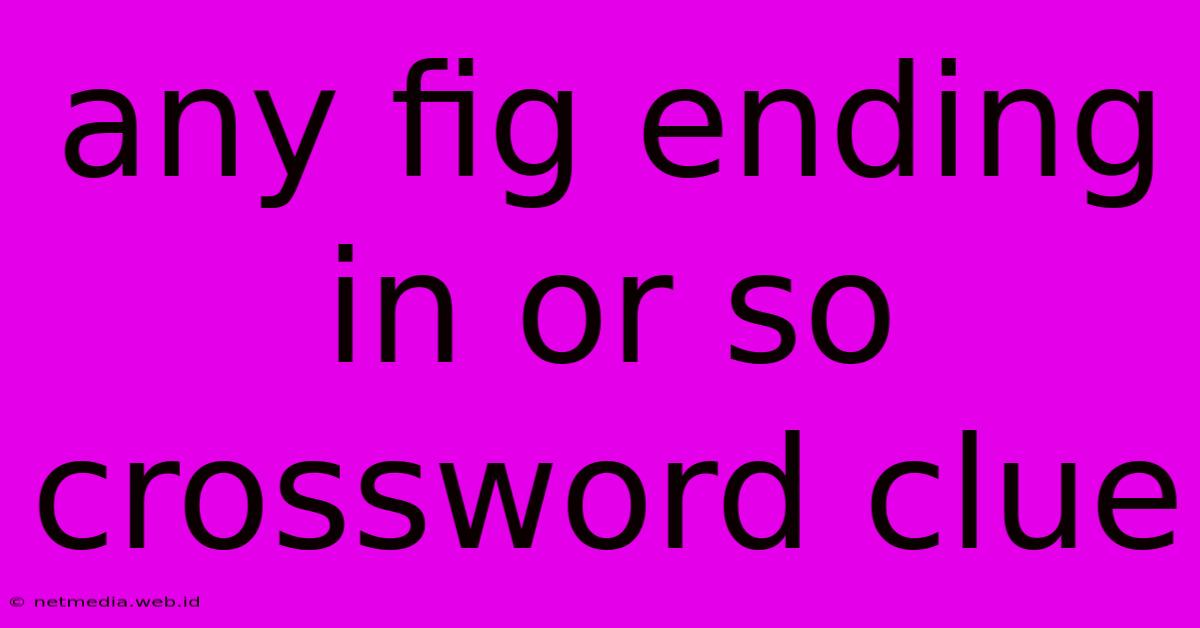 Any Fig Ending In Or So Crossword Clue