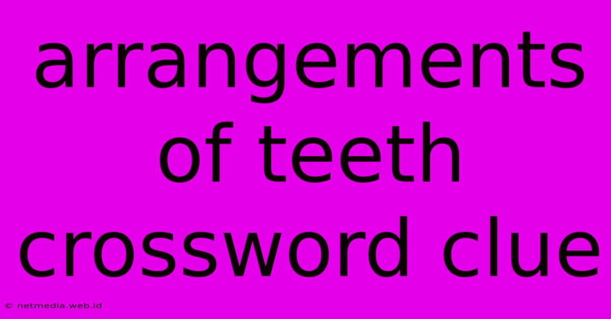 Arrangements Of Teeth Crossword Clue