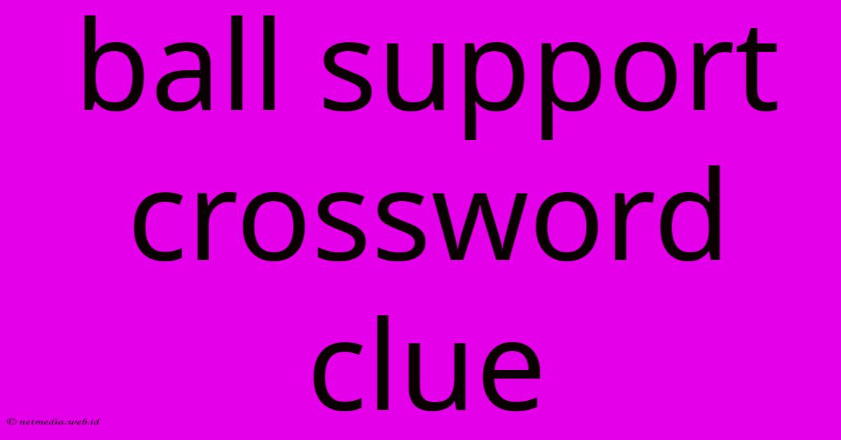 Ball Support Crossword Clue