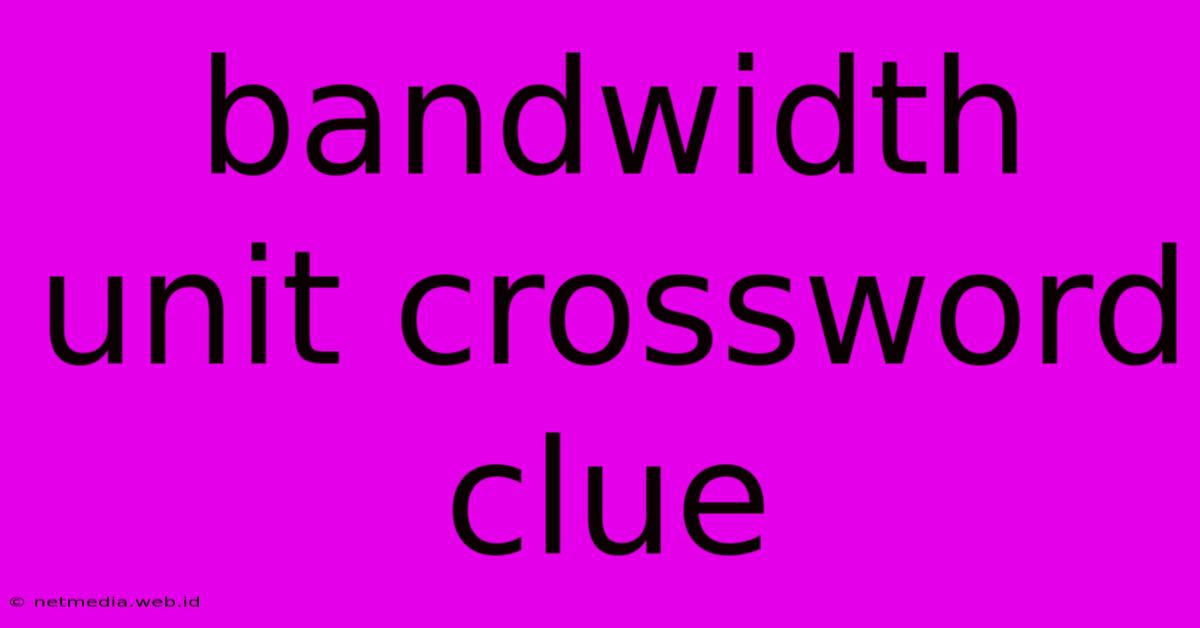 Bandwidth Unit Crossword Clue