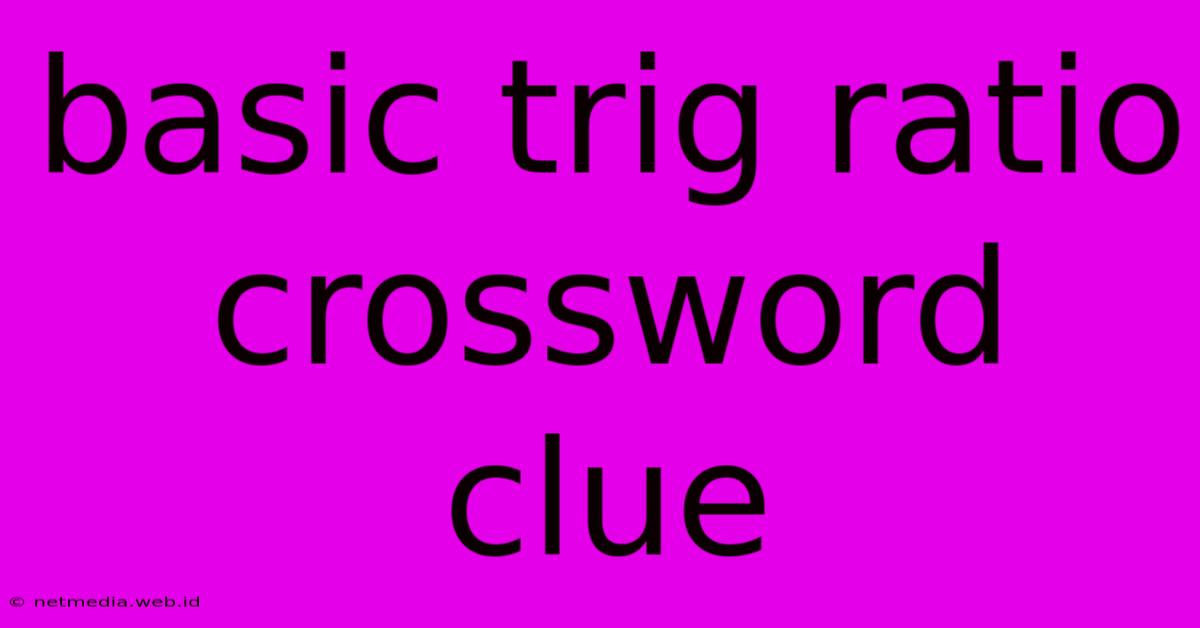 Basic Trig Ratio Crossword Clue