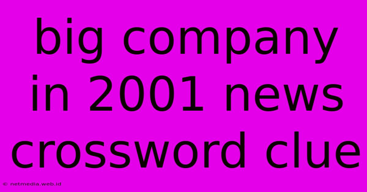 Big Company In 2001 News Crossword Clue