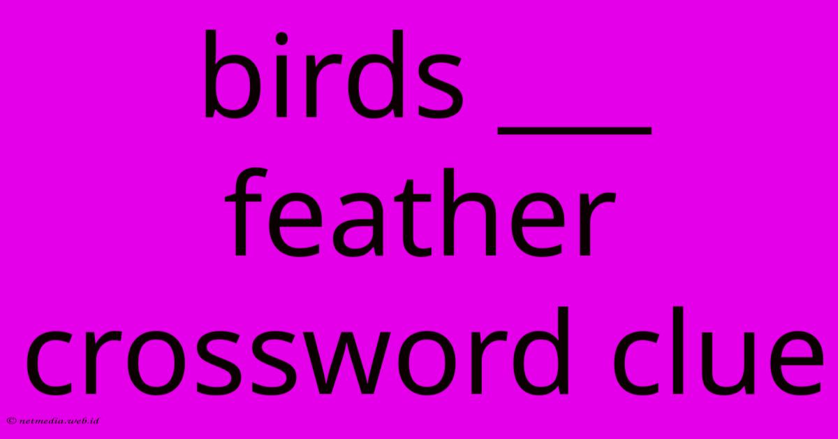 Birds ___ Feather Crossword Clue