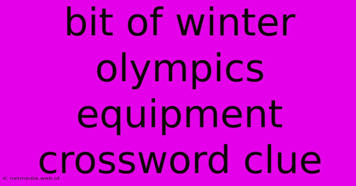 Bit Of Winter Olympics Equipment Crossword Clue