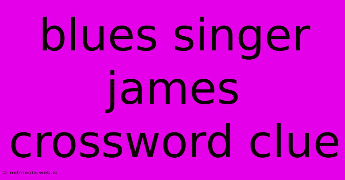 Blues Singer James Crossword Clue