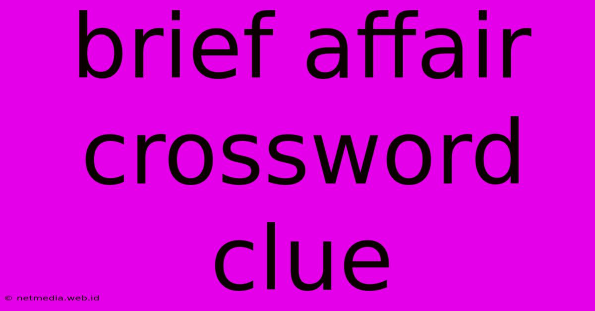 Brief Affair Crossword Clue