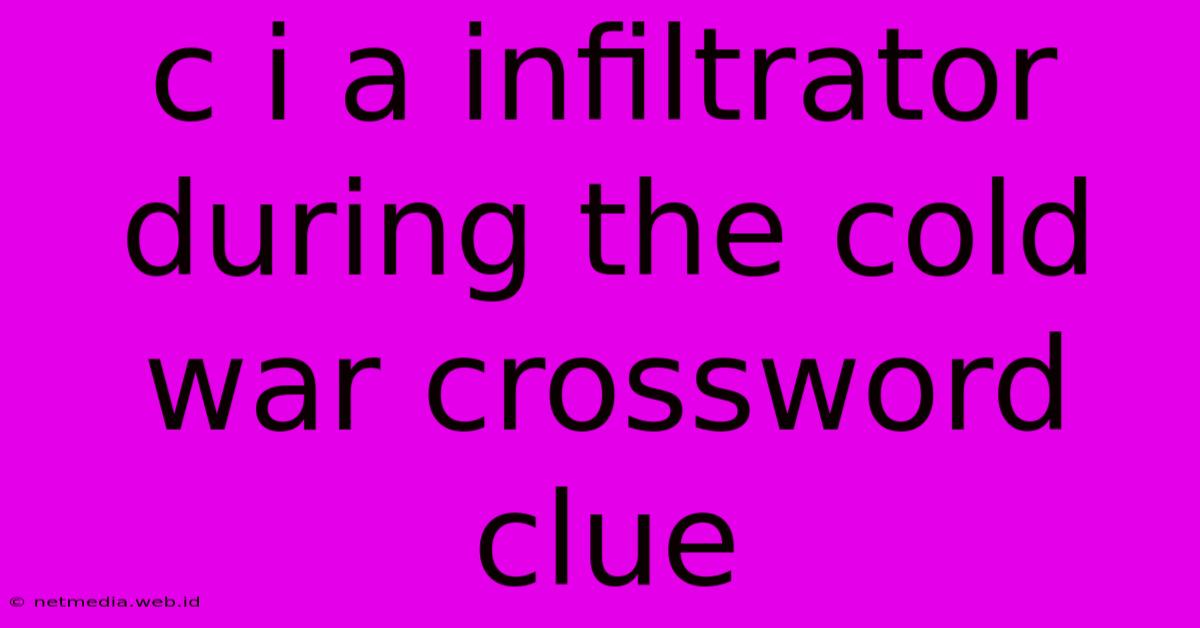 C I A Infiltrator During The Cold War Crossword Clue