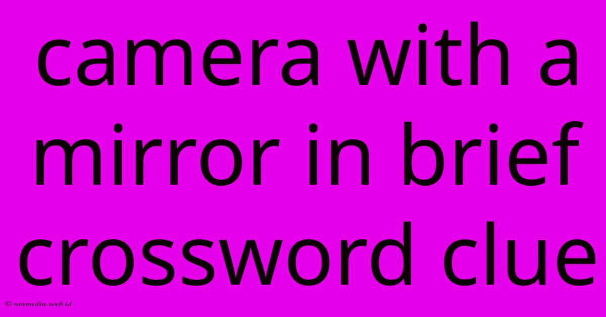 Camera With A Mirror In Brief Crossword Clue Camera With A Mirror In Brief Crossword Clue