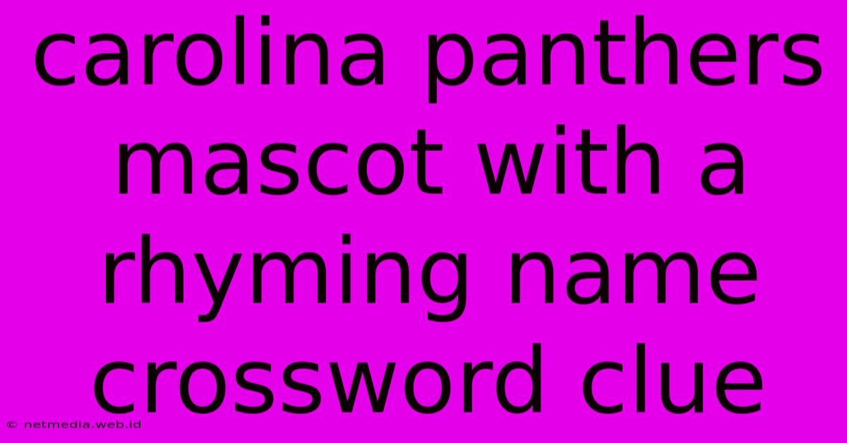 Carolina Panthers Mascot With A Rhyming Name Crossword Clue