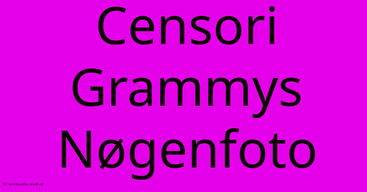 Censori Grammys Nøgenfoto