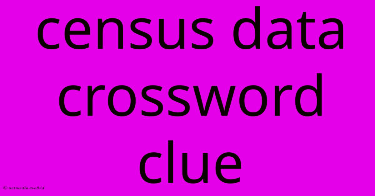 Census Data Crossword Clue