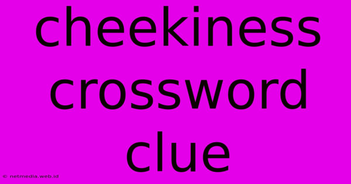 Cheekiness Crossword Clue