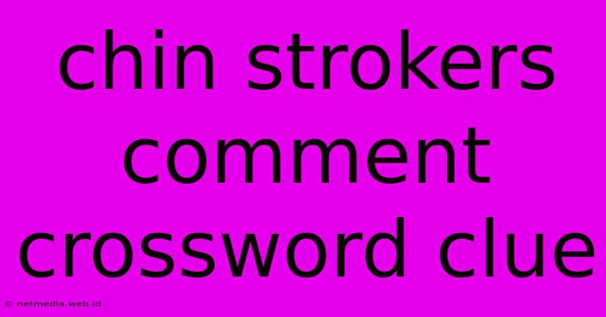 Chin Strokers Comment Crossword Clue