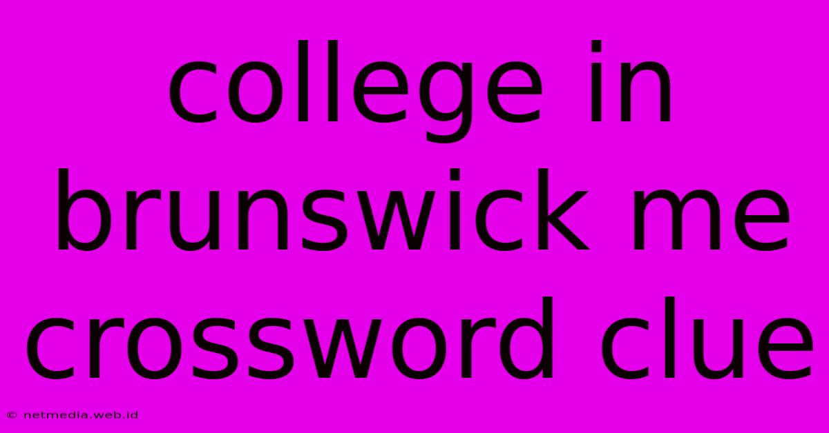 College In Brunswick Me Crossword Clue