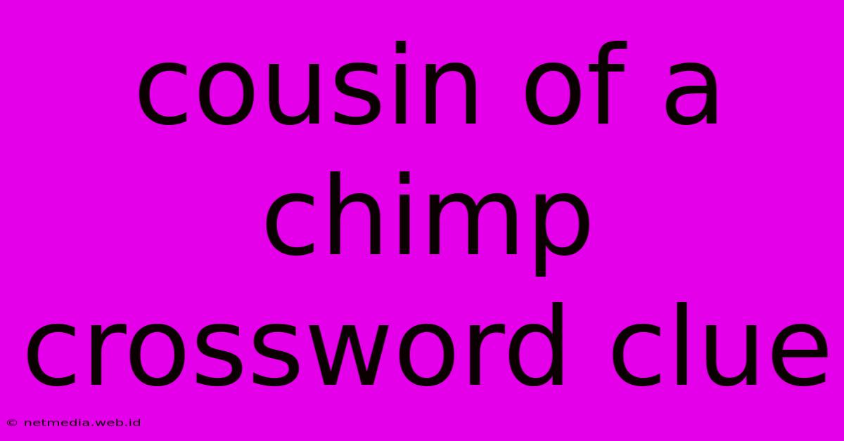 Cousin Of A Chimp Crossword Clue