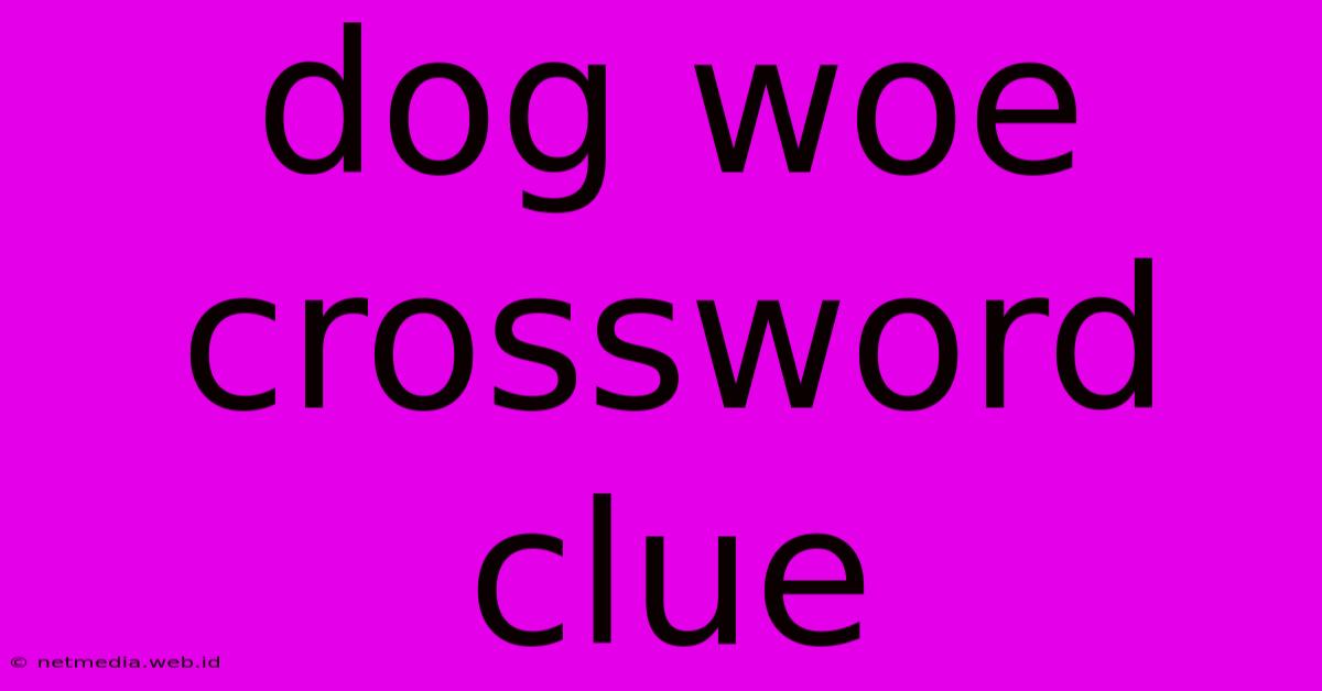 Dog Woe Crossword Clue