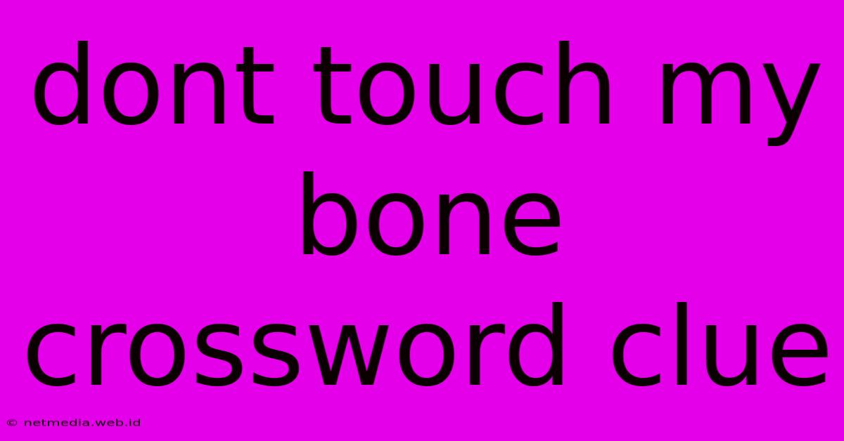 Dont Touch My Bone Crossword Clue