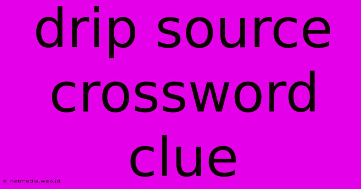 Drip Source Crossword Clue