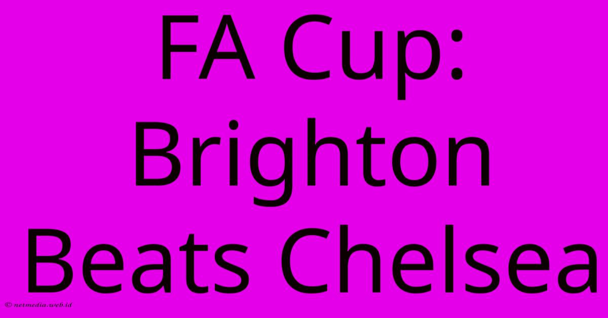 FA Cup: Brighton Beats Chelsea