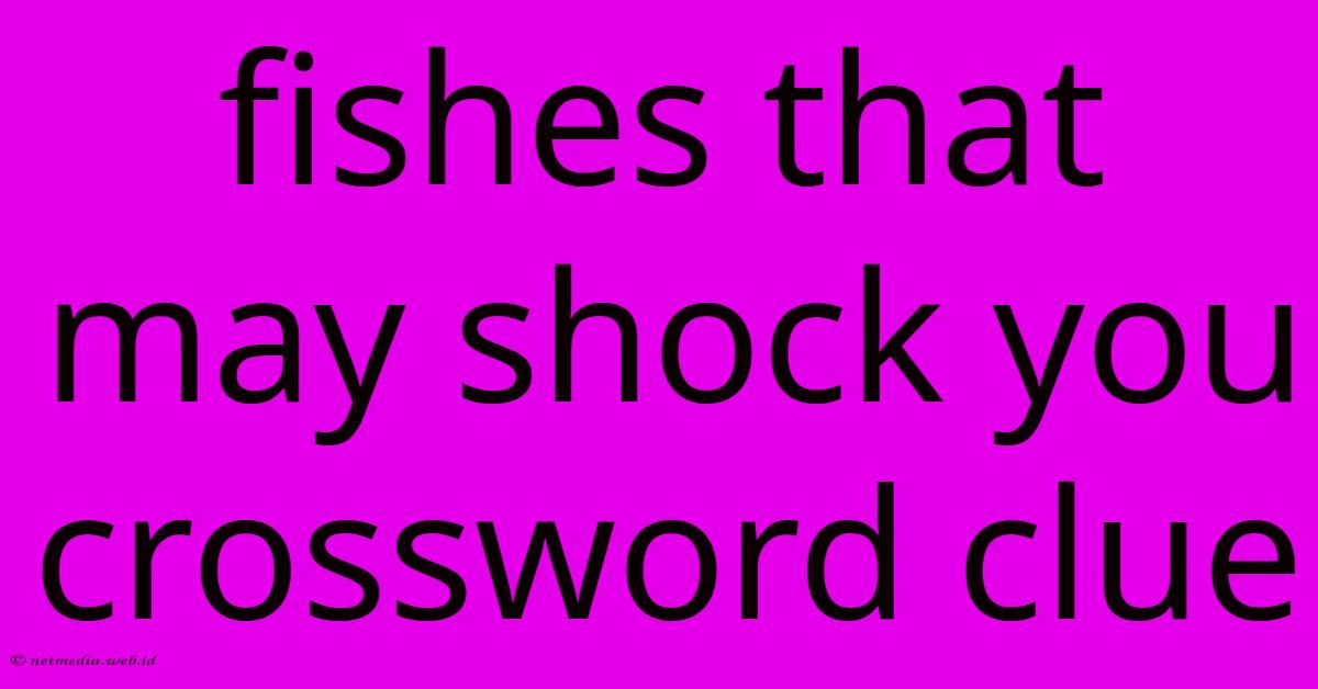 Fishes That May Shock You Crossword Clue
