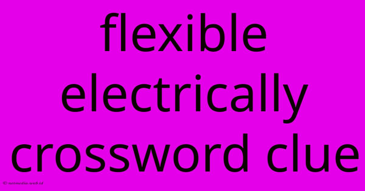 Flexible Electrically Crossword Clue Flexible Electrically Crossword Clue