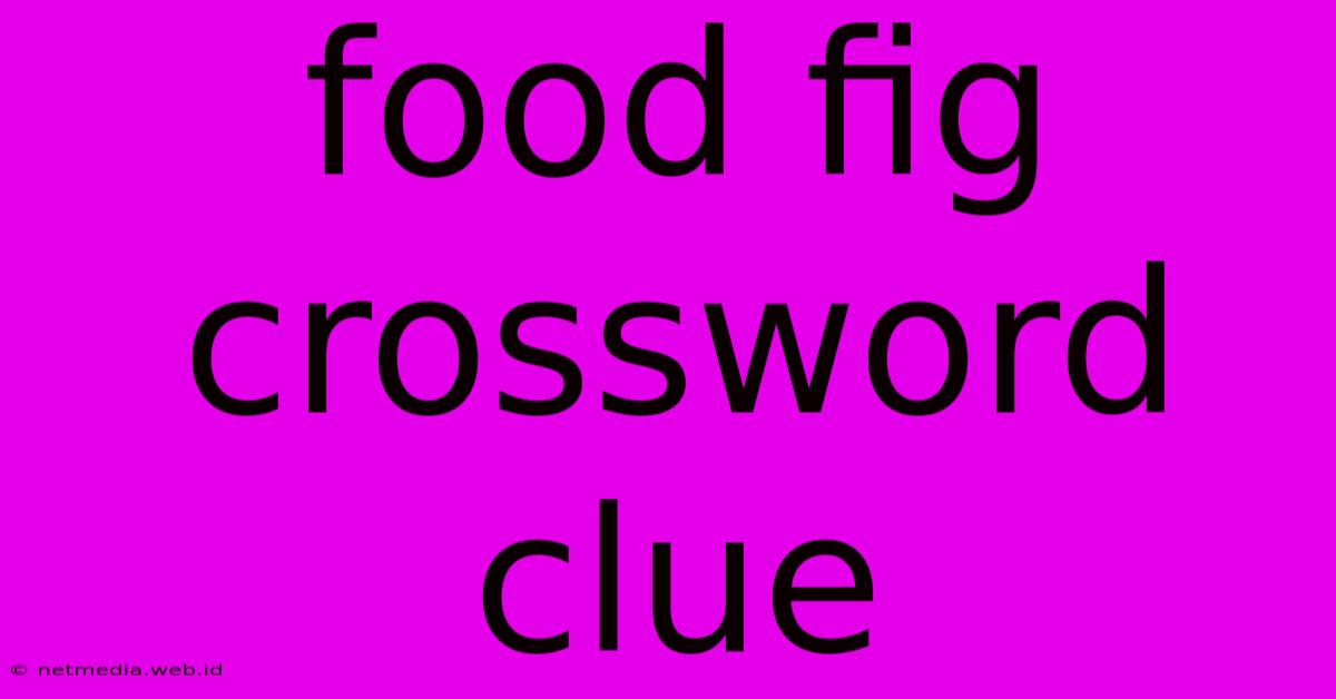 Food Fig Crossword Clue