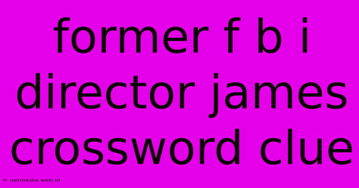 Former F B I Director James Crossword Clue