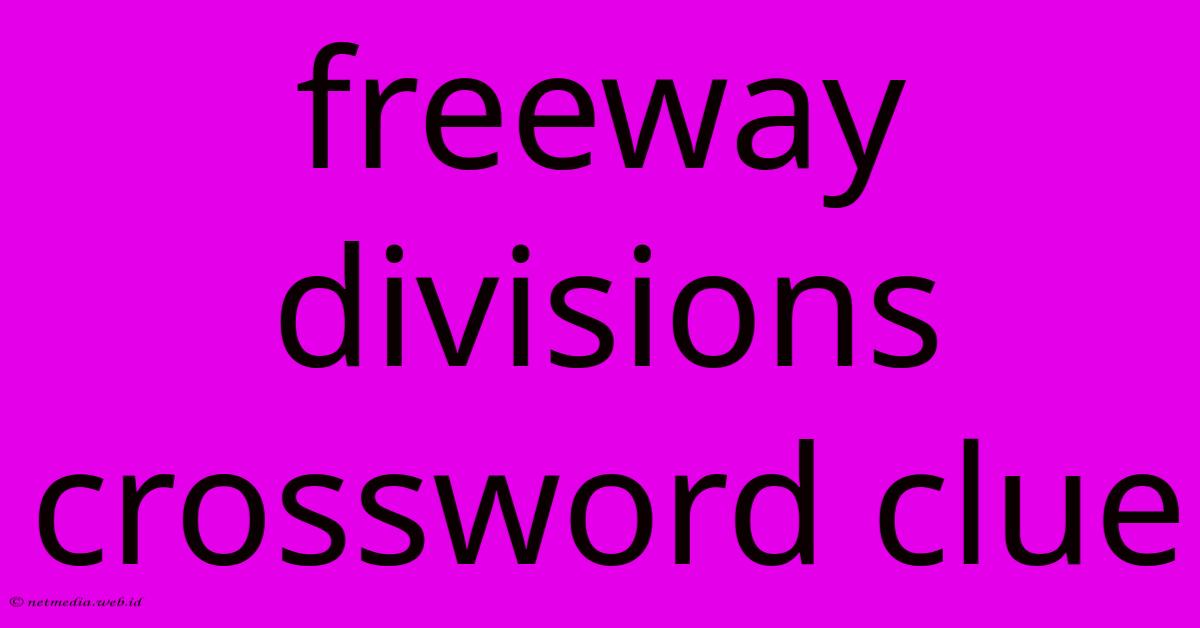 Freeway Divisions Crossword Clue