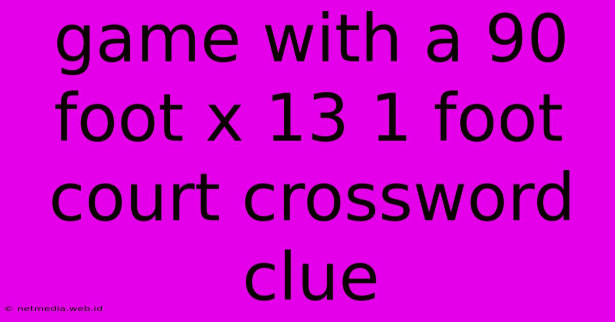 Game With A 90 Foot X 13 1 Foot Court Crossword Clue