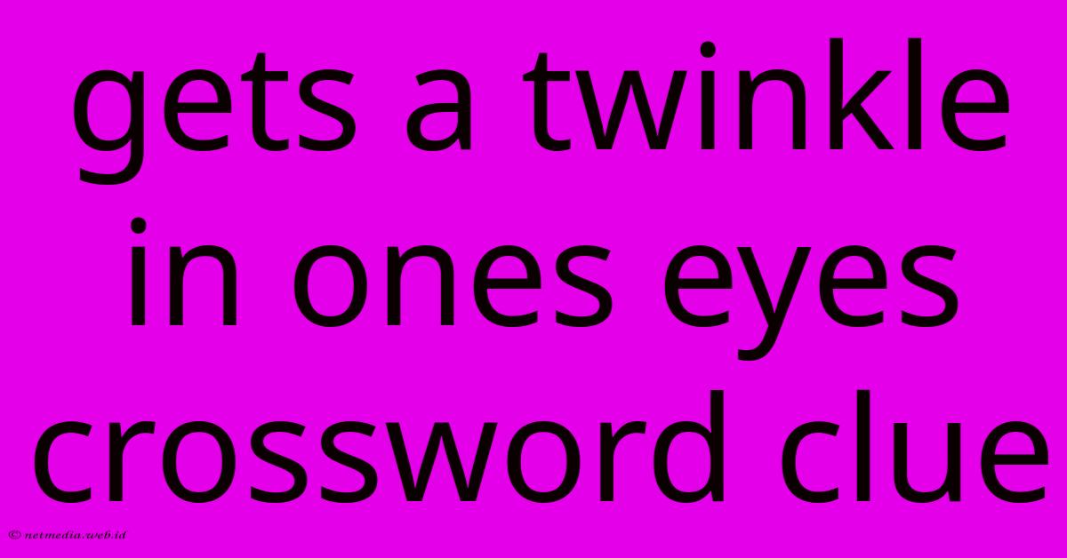 Gets A Twinkle In Ones Eyes Crossword Clue