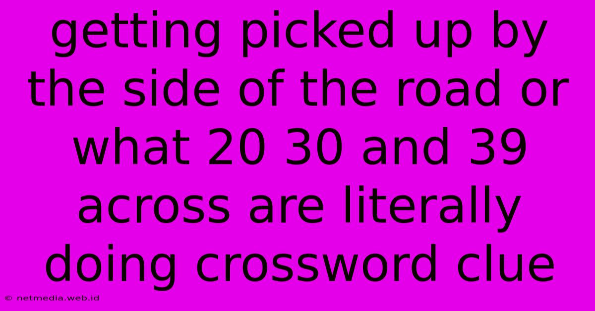 Getting Picked Up By The Side Of The Road Or What 20 30 And 39 Across Are Literally Doing Crossword Clue