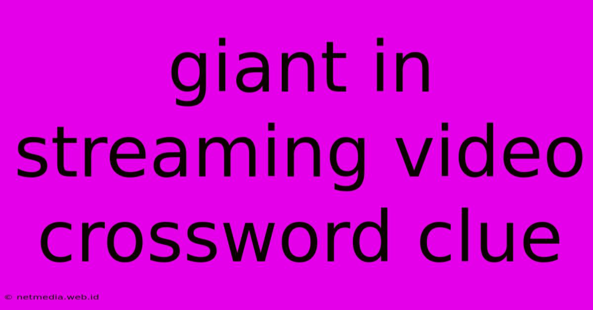 Giant In Streaming Video Crossword Clue