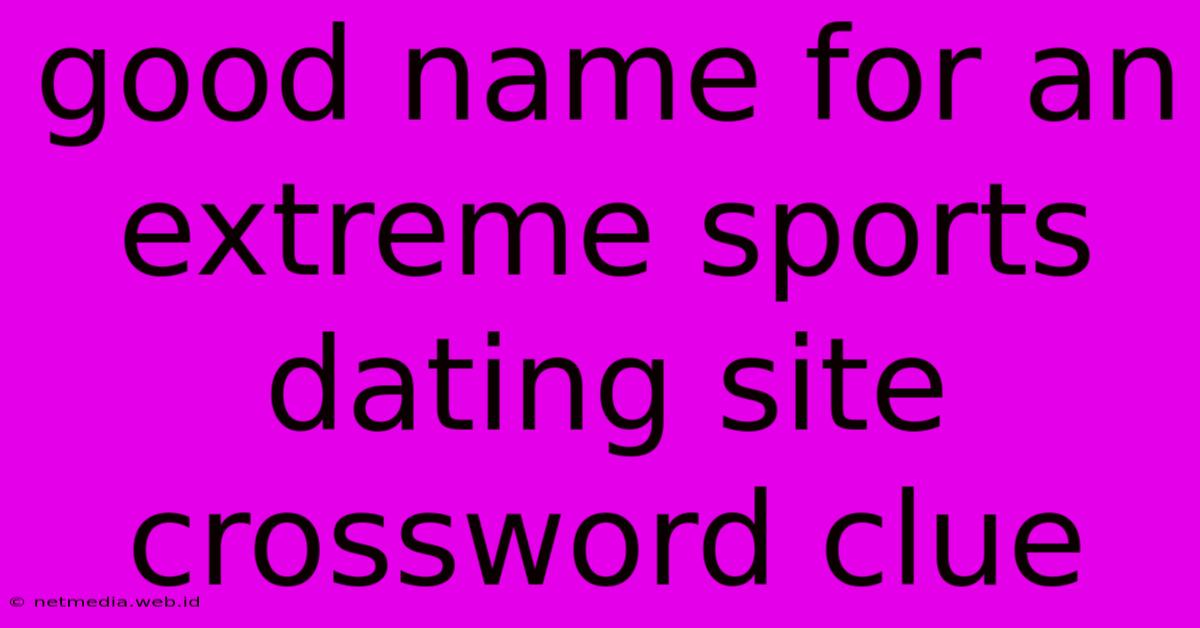 Good Name For An Extreme Sports Dating Site Crossword Clue