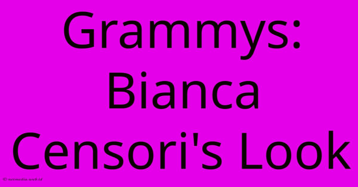 Grammys: Bianca Censori's Look