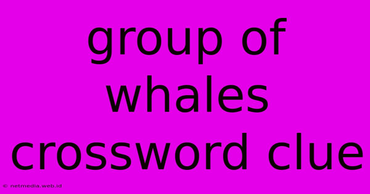 Group Of Whales Crossword Clue