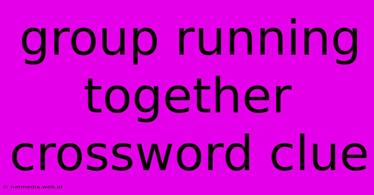 Group Running Together Crossword Clue