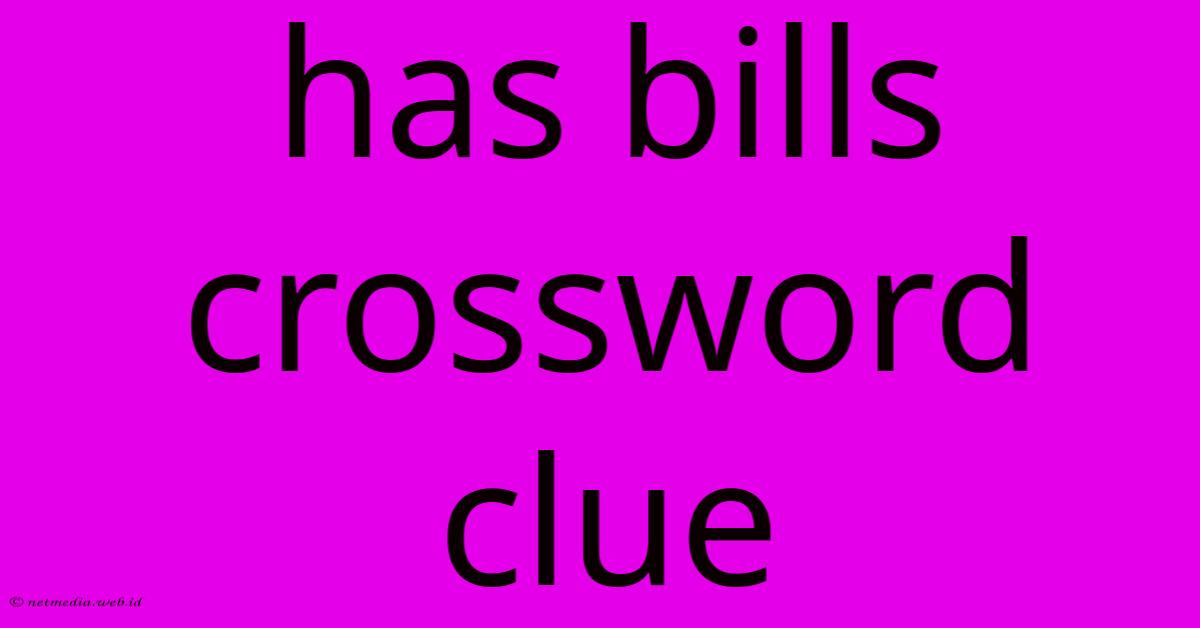 Has Bills Crossword Clue Has Bills Crossword Clue