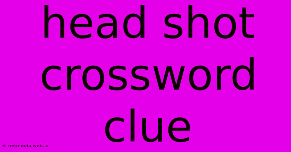 Head Shot Crossword Clue