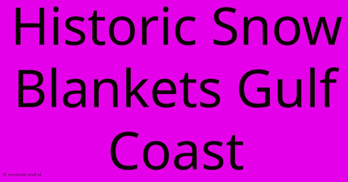 Historic Snow Blankets Gulf Coast