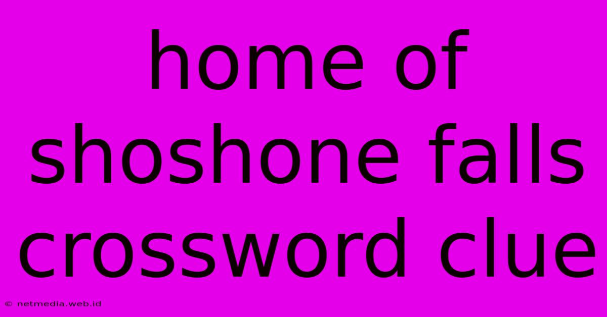 Home Of Shoshone Falls Crossword Clue