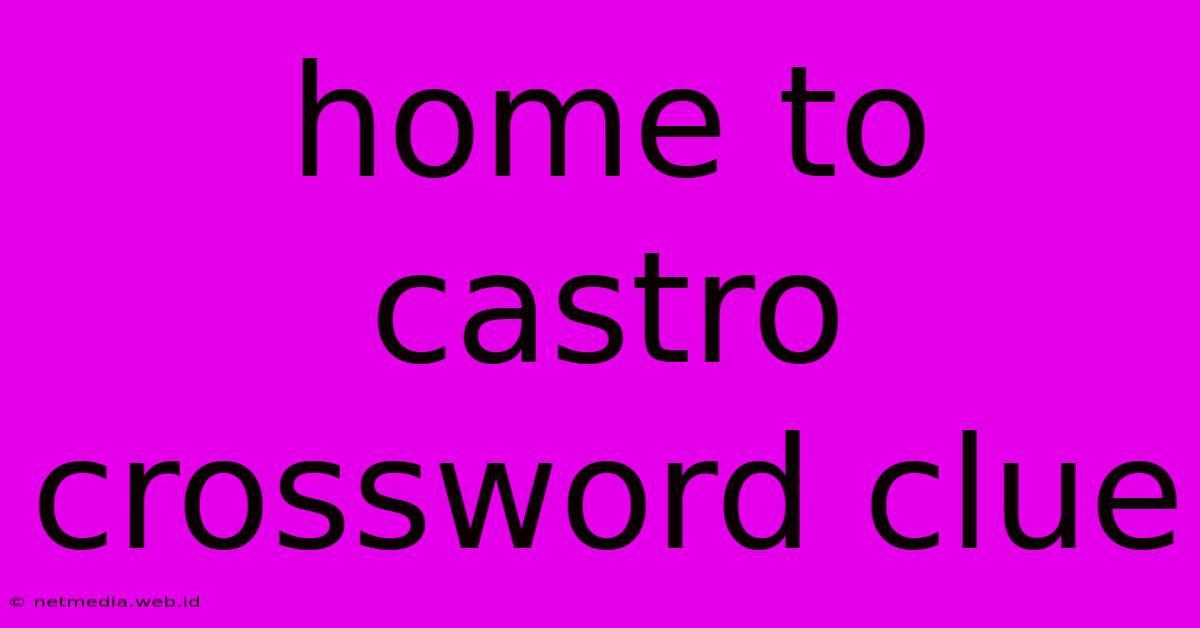 Home To Castro Crossword Clue