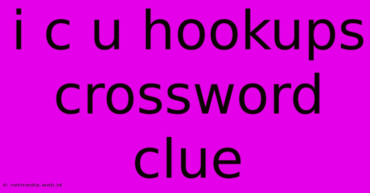 I C U Hookups Crossword Clue