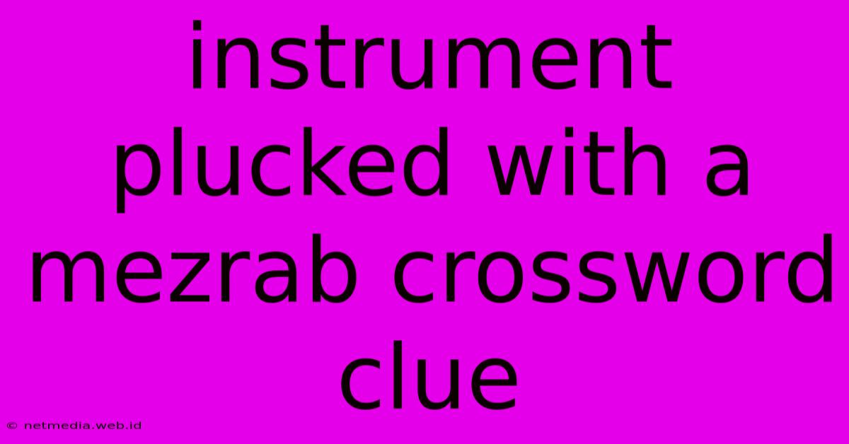 Instrument Plucked With A Mezrab Crossword Clue